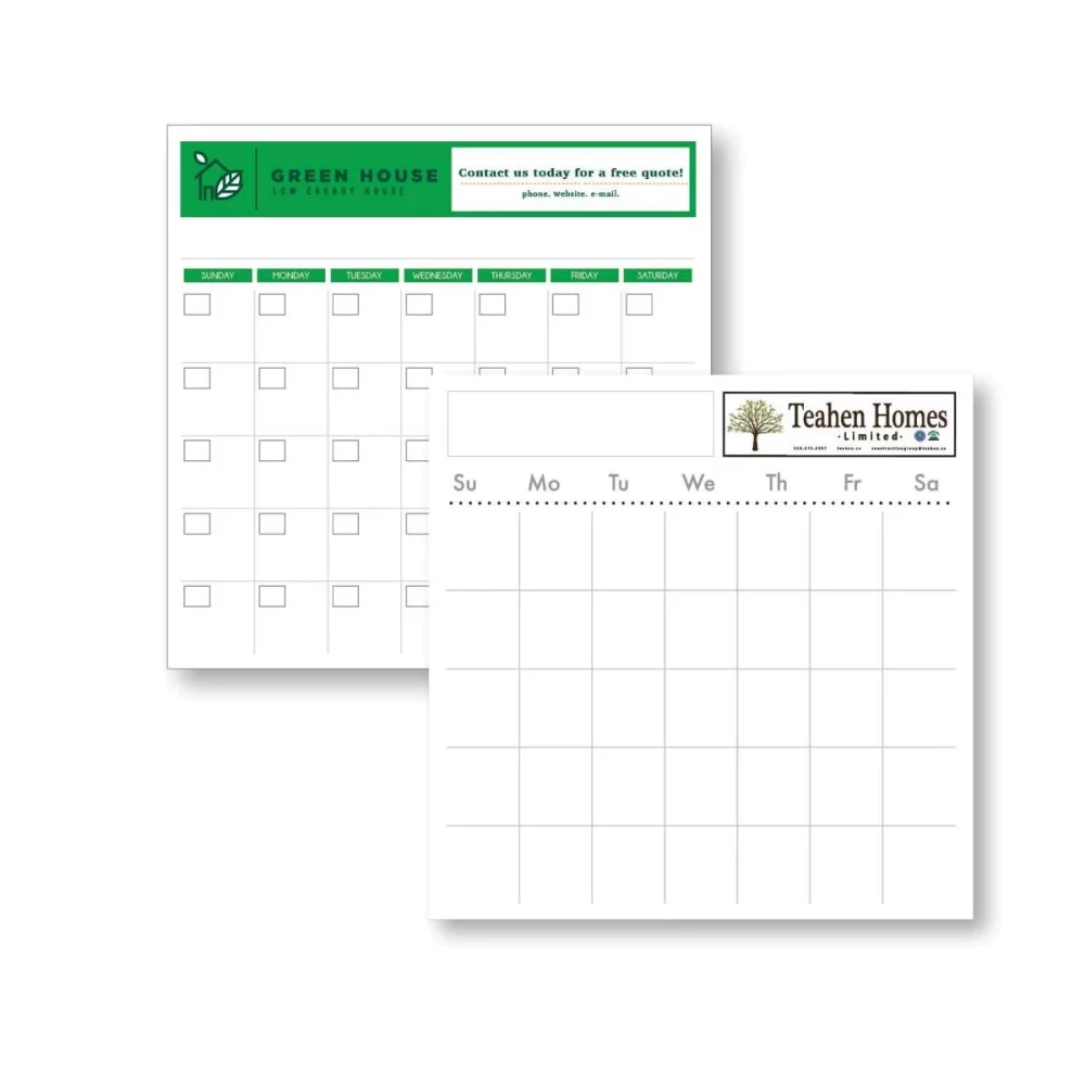 Calendrier effaçable à sec perpétuel Styrene Month At A Glance (22"x22")