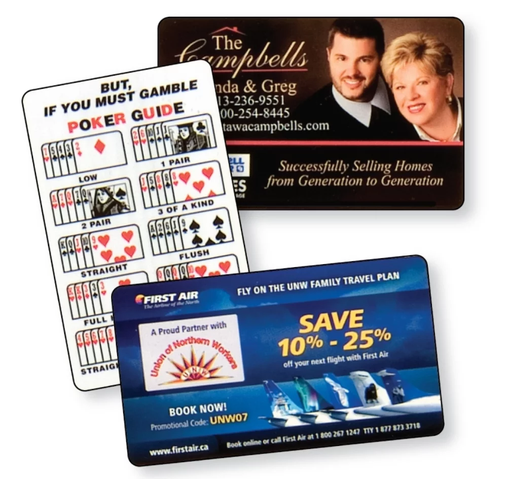 Cartes portefeuille en papier de 12pt