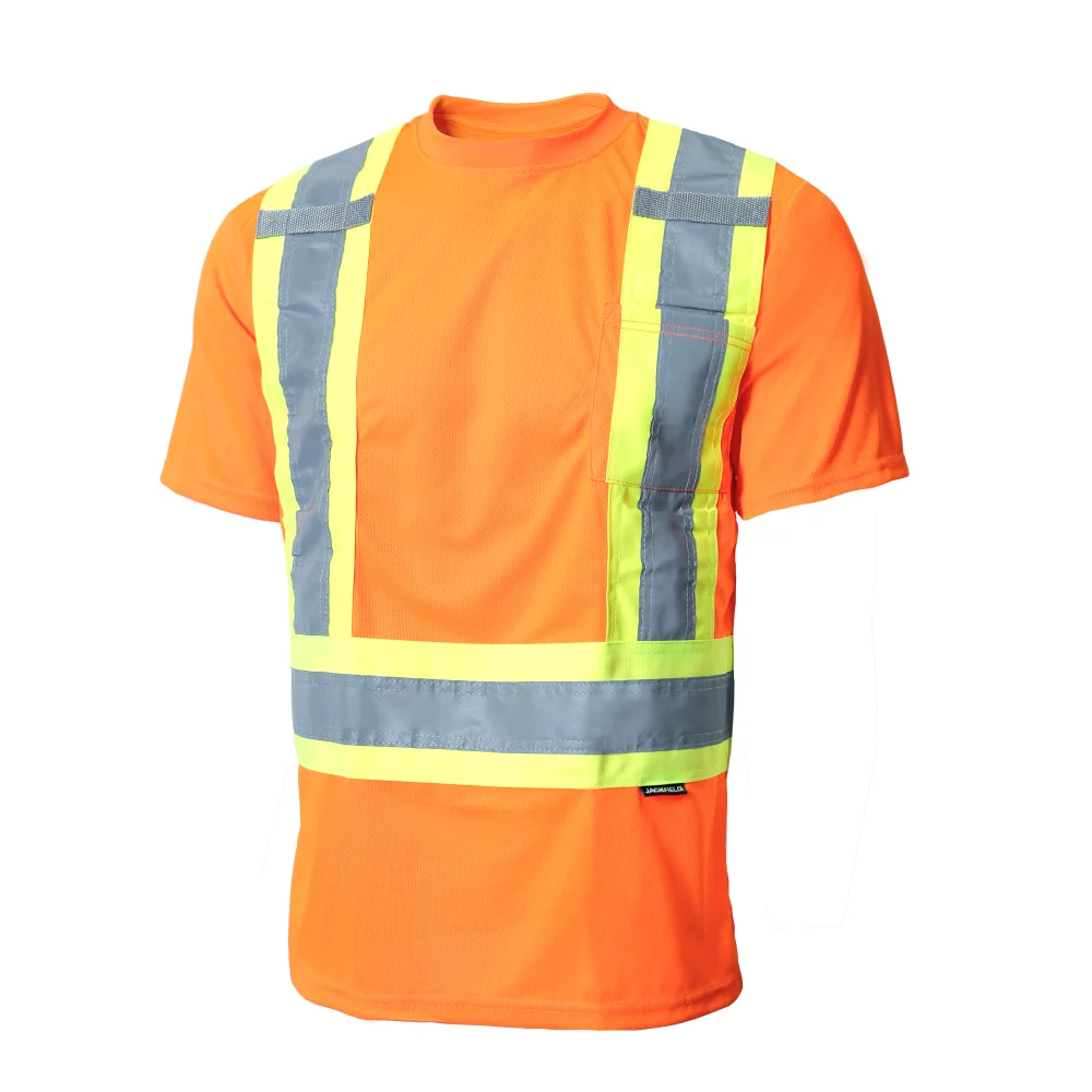 T-shirt à manches courtes avec des rayures réfléchissantes pour hommes