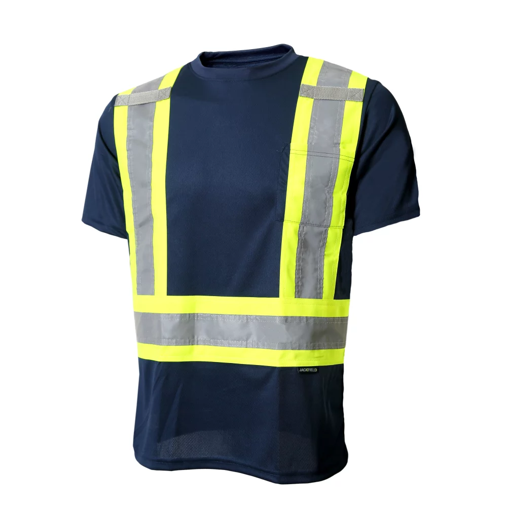 T-shirt à manches courtes avec des rayures réfléchissantes pour hommes