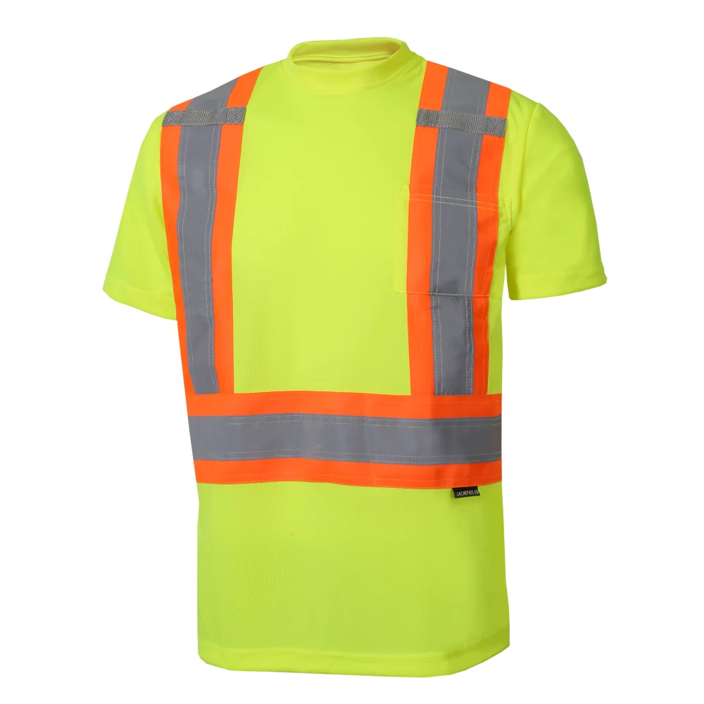 T-shirt à manches courtes avec des rayures réfléchissantes pour hommes