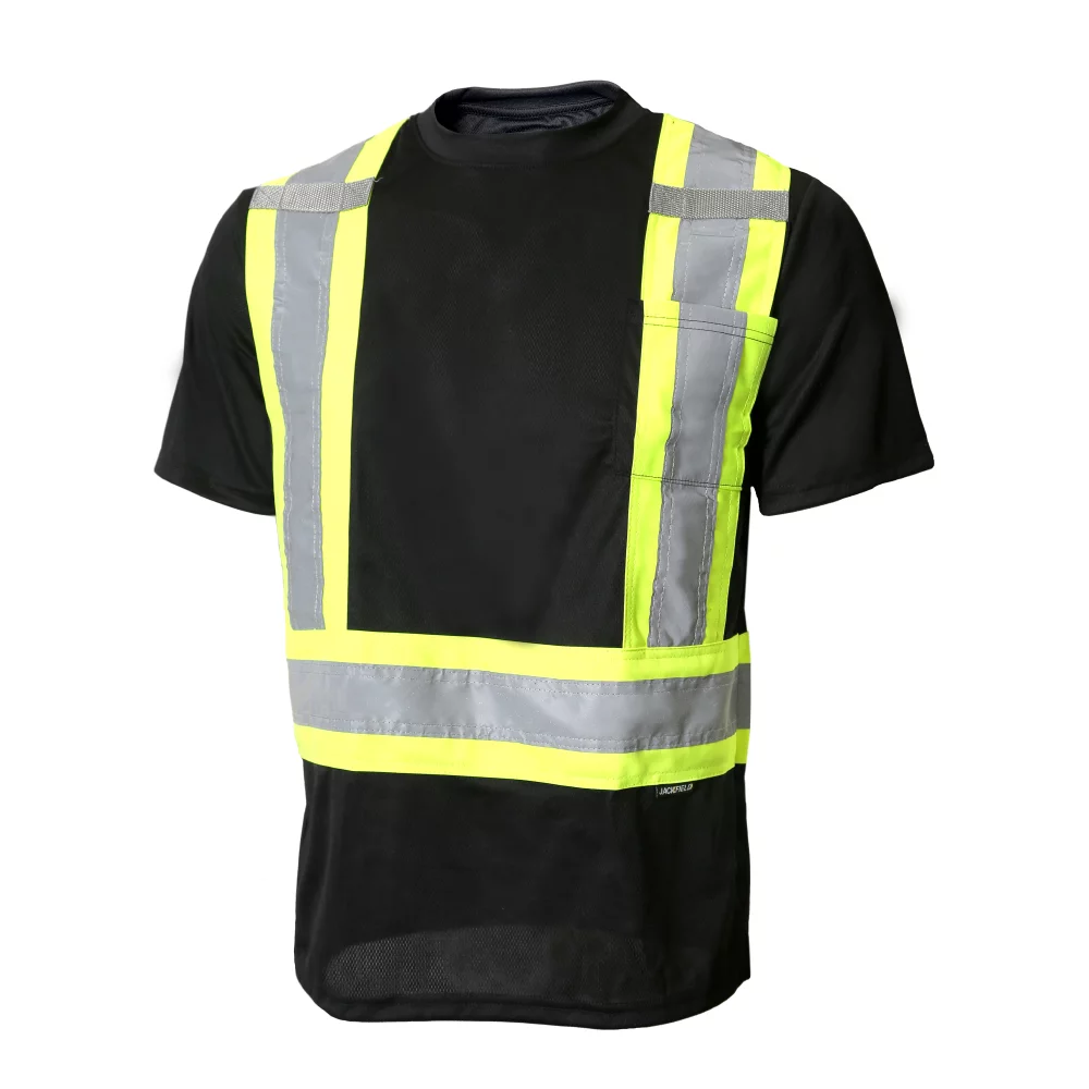 T-shirt à manches courtes avec des rayures réfléchissantes pour hommes