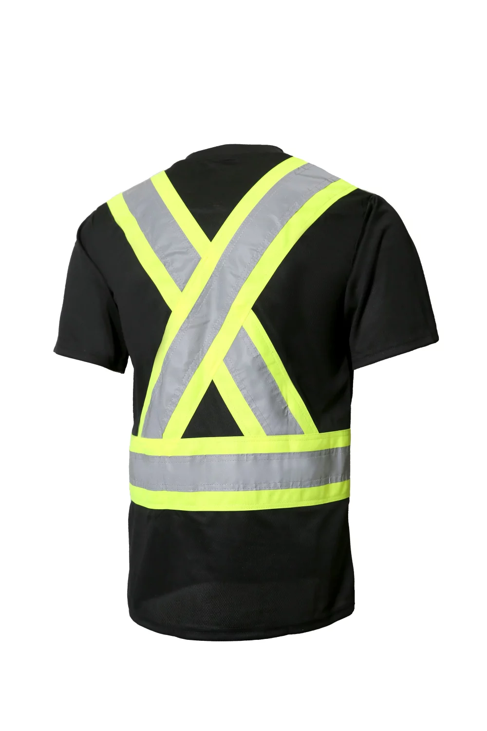 T-shirt à manches courtes avec des rayures réfléchissantes pour hommes