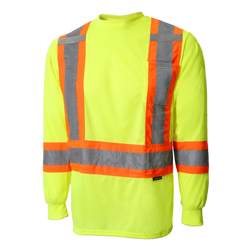 Long Sleeve T-Shirt with Reflective Stripes