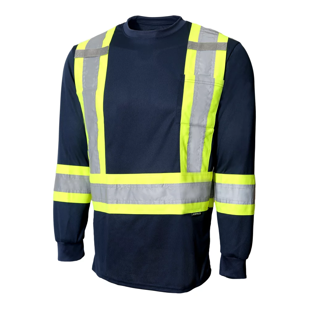 T-shirt à manches longues avec des rayures réfléchissantes