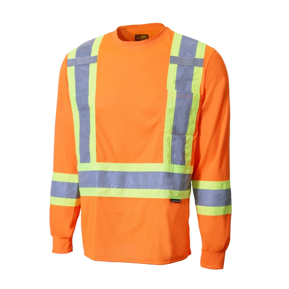 T-shirt à manches longues avec des rayures réfléchissantes