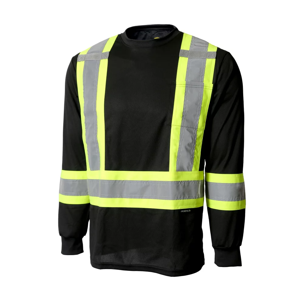T-shirt à manches longues avec des rayures réfléchissantes