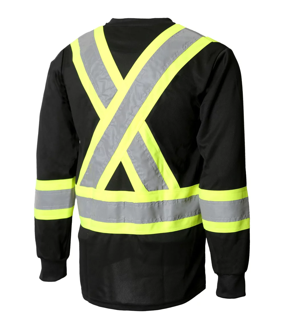 Long Sleeve T-Shirt with Reflective Stripes