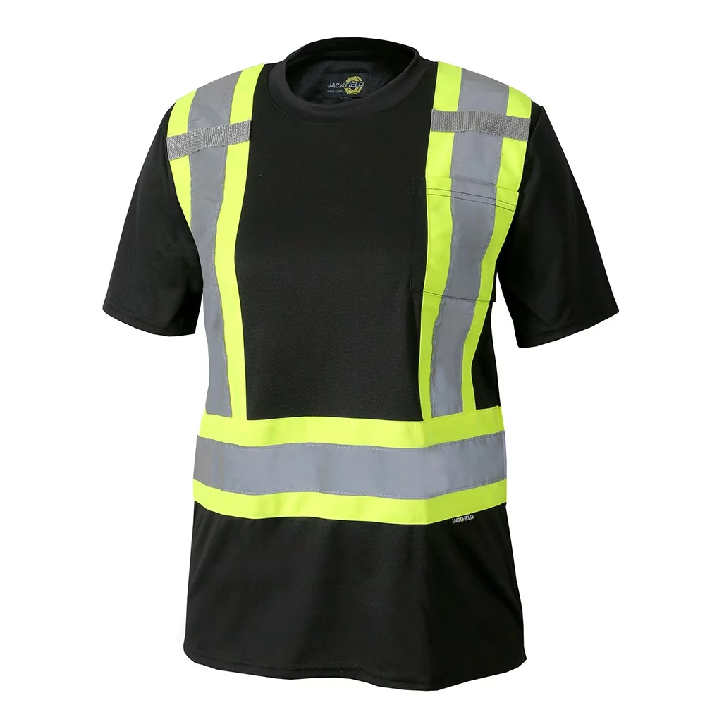 Short Sleeve T-Shirt with Reflective Stripes for women