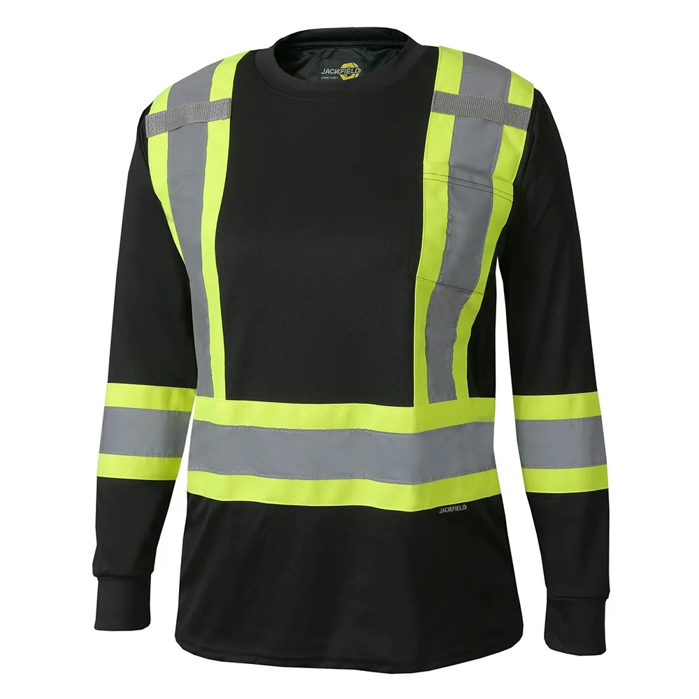 Long Sleeve T-Shirt with Reflective Stripes for women