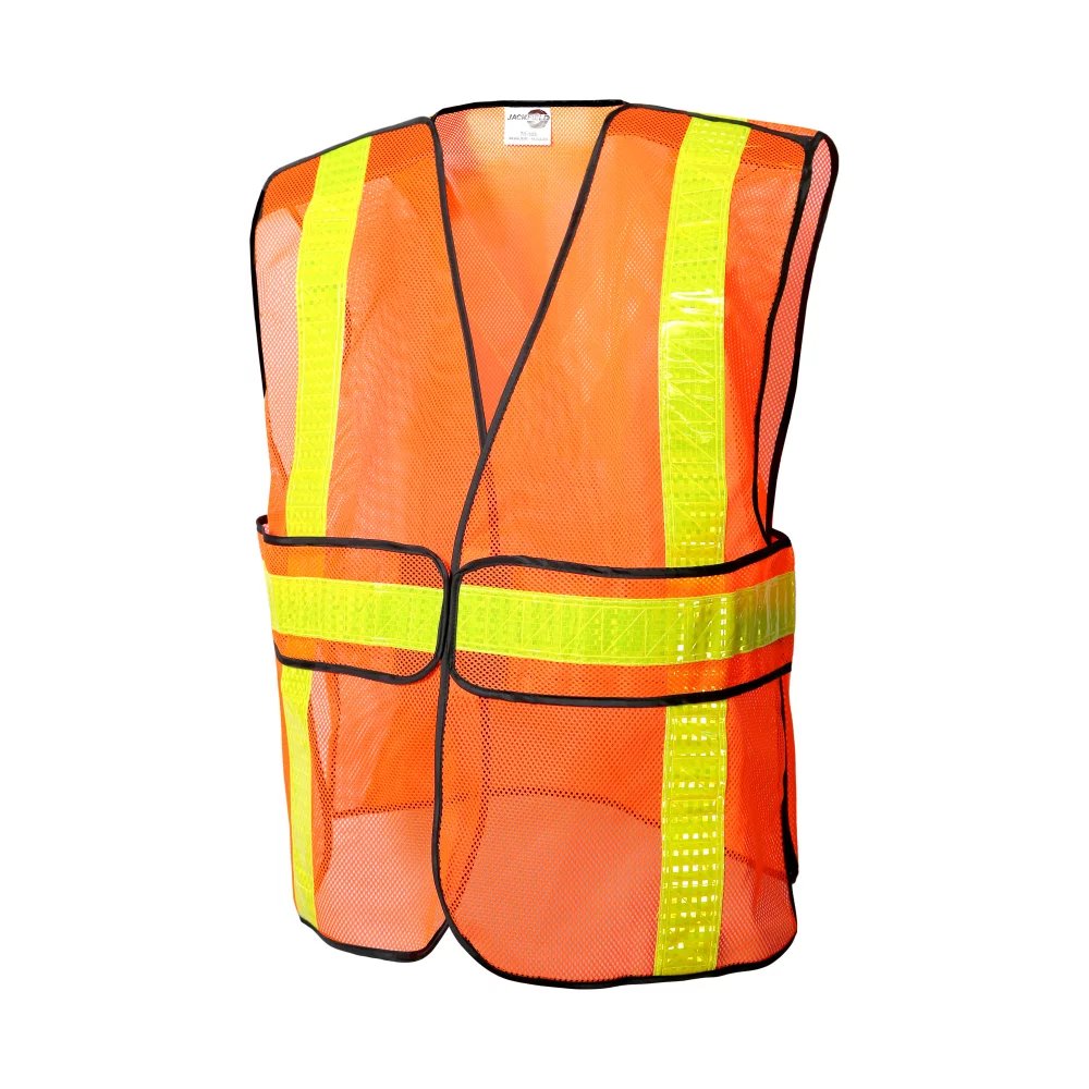 Gilet de sécurité en maille avec design de sécurité à déchirure Velcro® à 5 points.