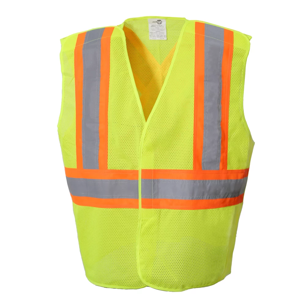 Gilet de sécurité en maille avec bandes réfléchissantes
