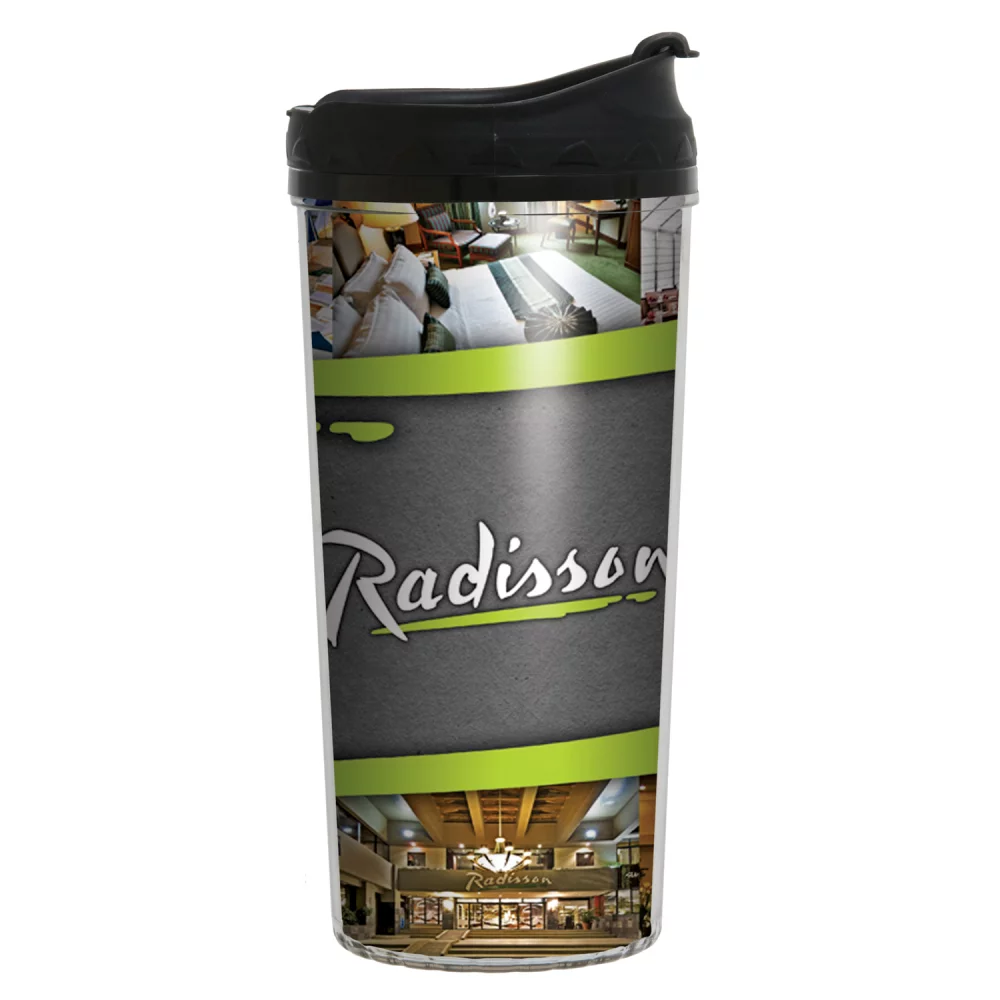 16 Oz. Niagara Insulated Tumbler w/Full Color Imprint/Screw On Flip Lid