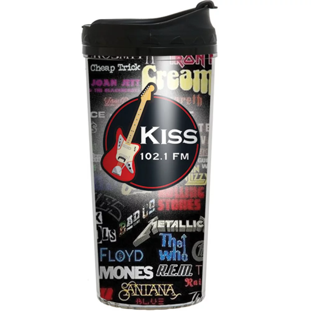 16 Oz. Niagara Insulated Tumbler w/Full Color Imprint/Screw On Flip Lid