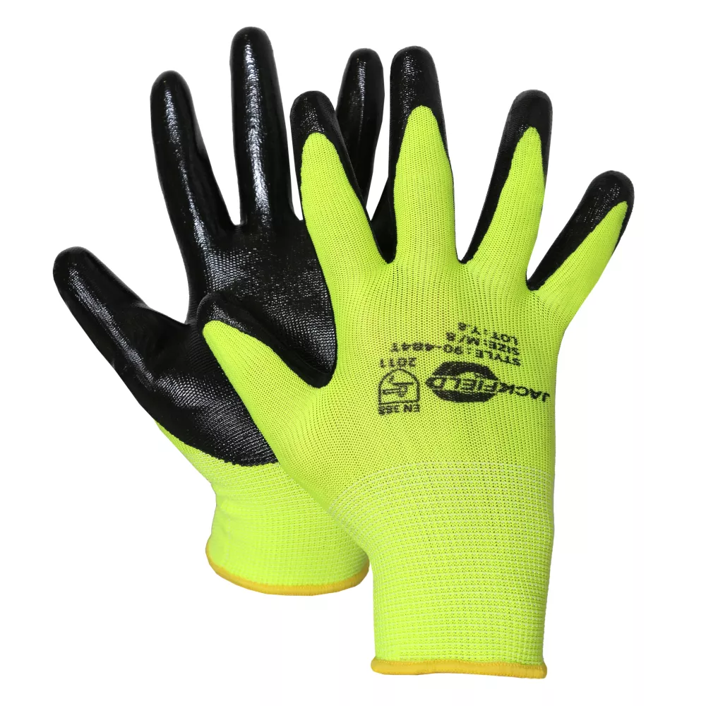 Gants en polyester avec paume en nitrile