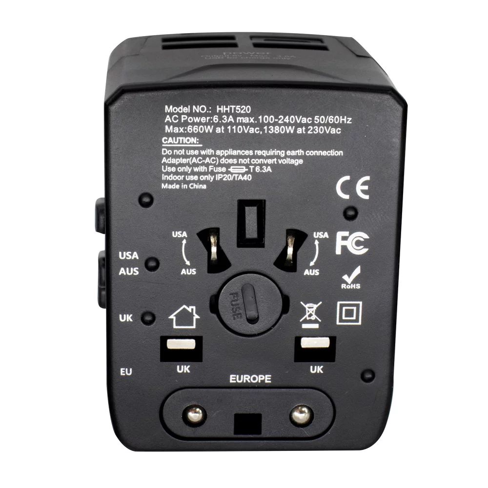 Adaptateur de voyage avec sac