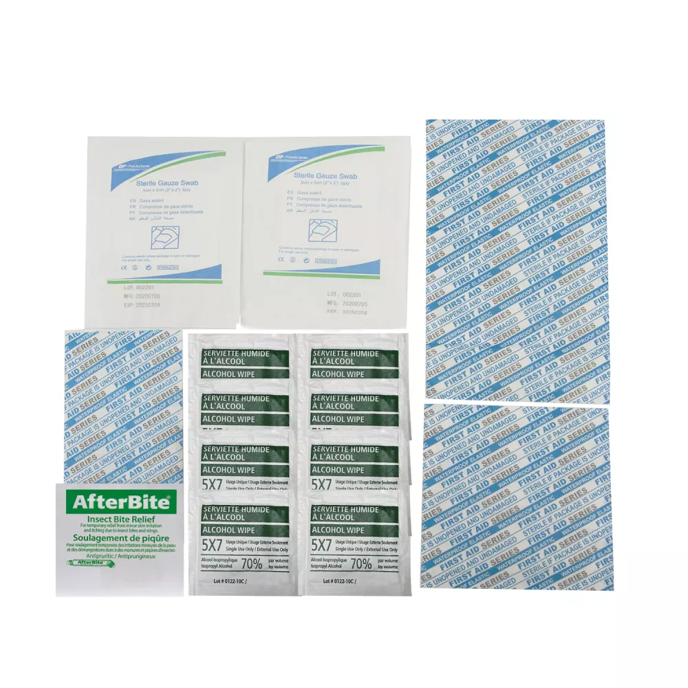 Trousse de premiers secours en pochette scellée (23 pièces)