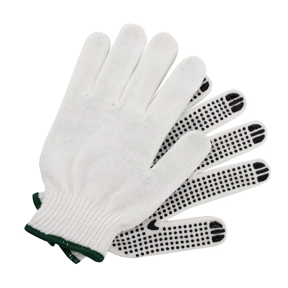 Cotton Work Gloves w/ Rubber Grip Dots