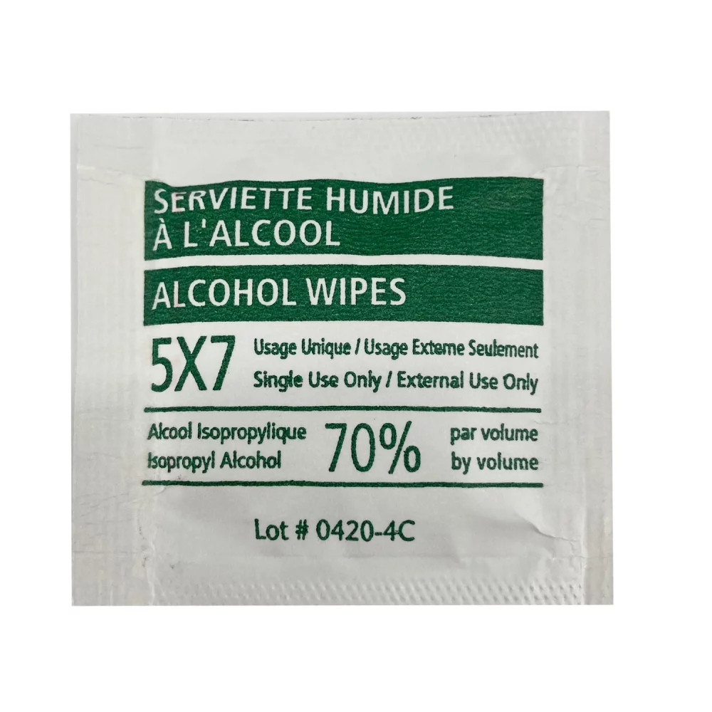 ALCOHOL WIPES (5x7)