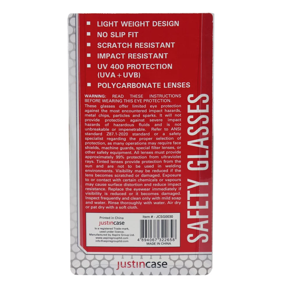 Safety Glasses (Amber)