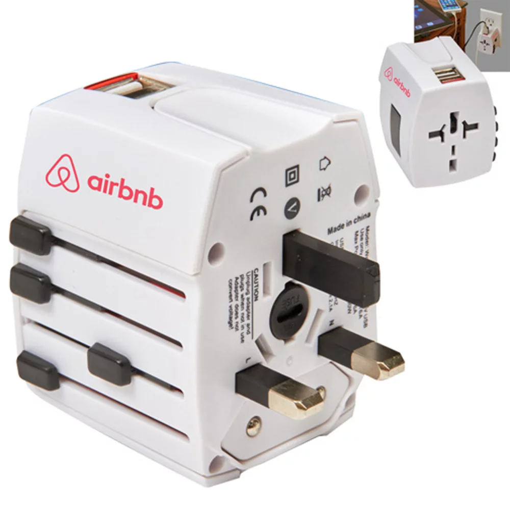 Adaptateur de voyage universel avec 2 ports USB