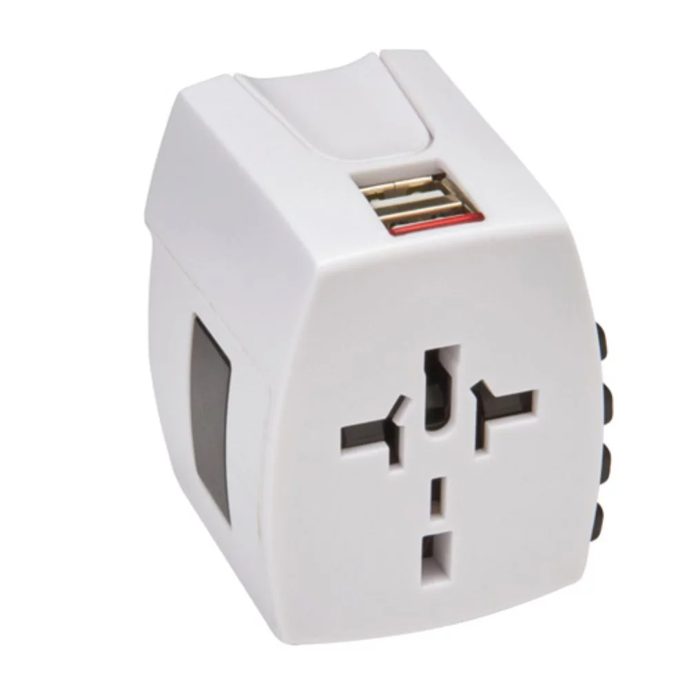 Adaptateur de voyage universel avec 2 ports USB