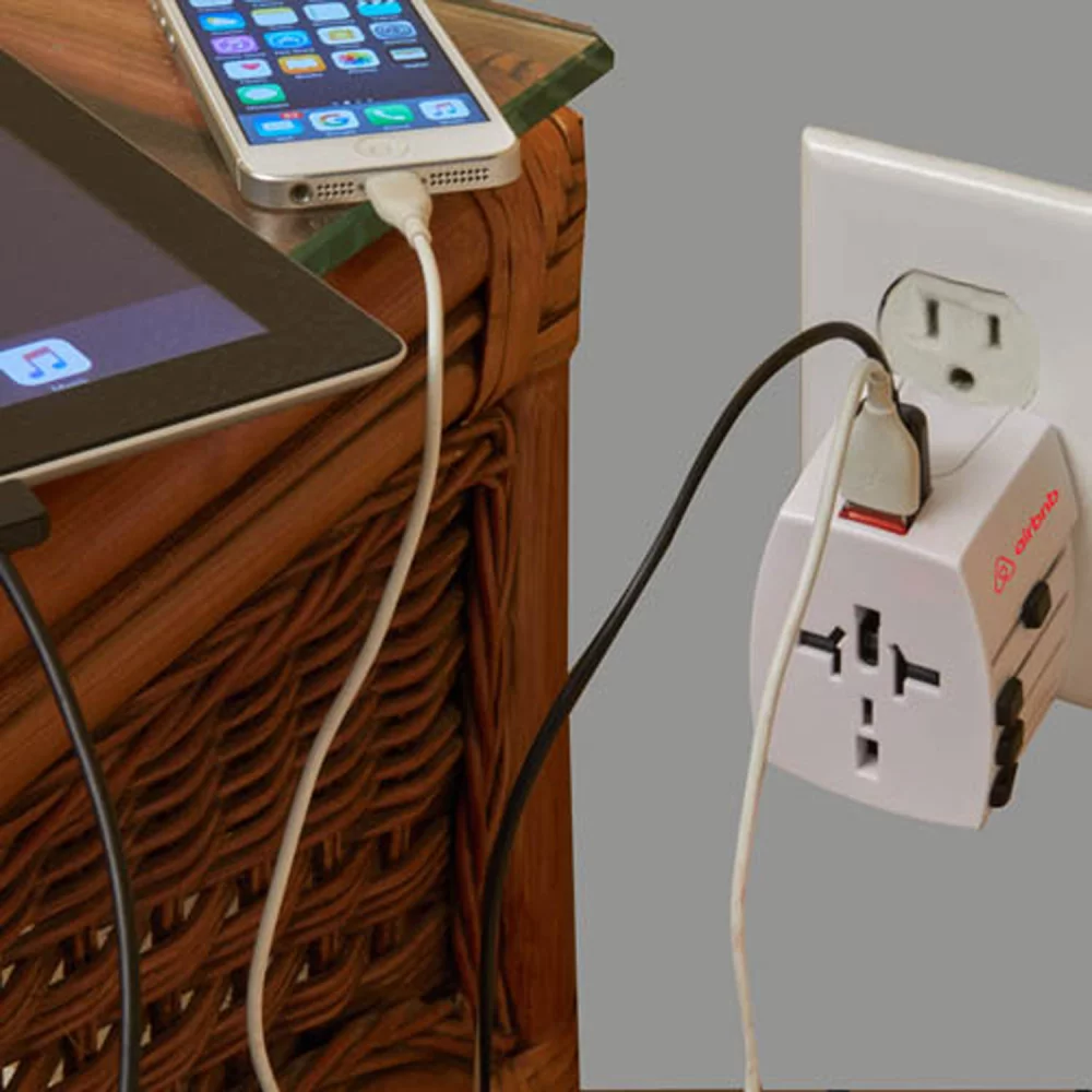 Universal World Travel Adapter w/ 2 USB Ports