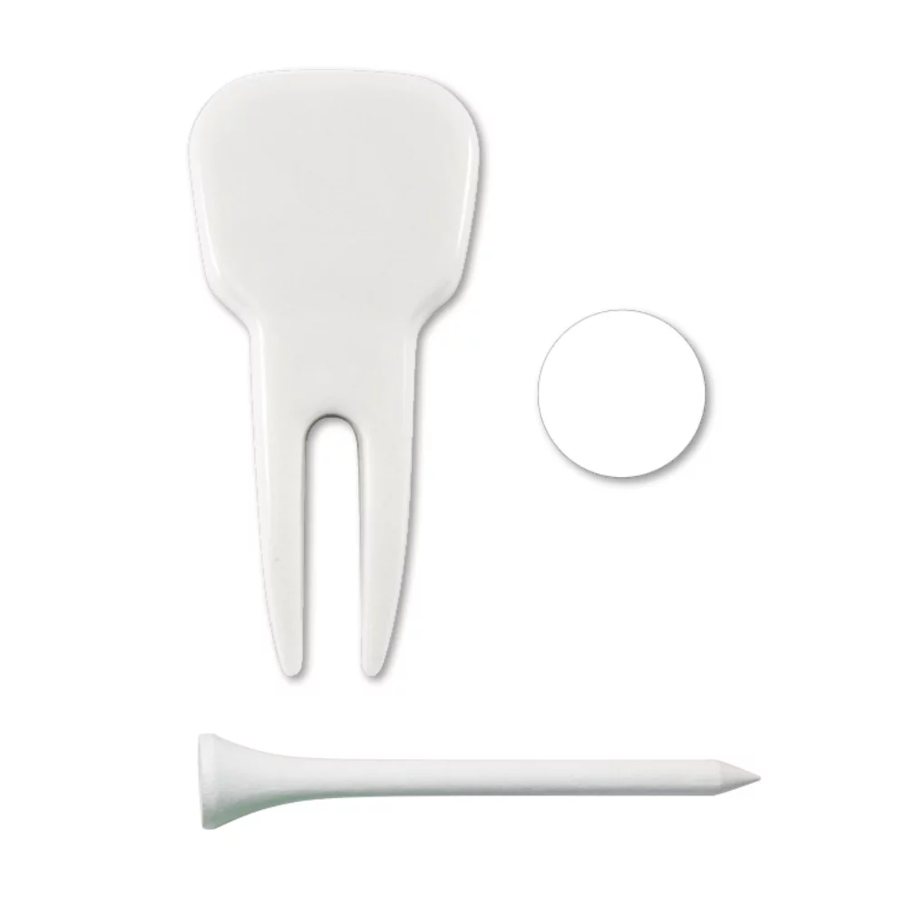 ZIPLOCK GOLF TEE PACK - 10-2 3/4" Tees/1 Ball Marker/1 Divot Tool