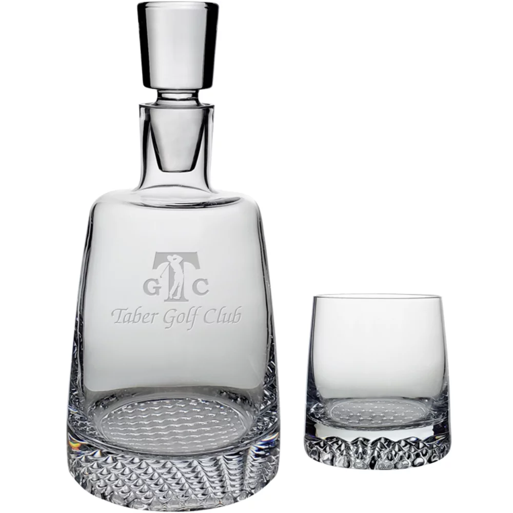 Finland 25 oz. Crystal Decanter & 4 DOF glasses