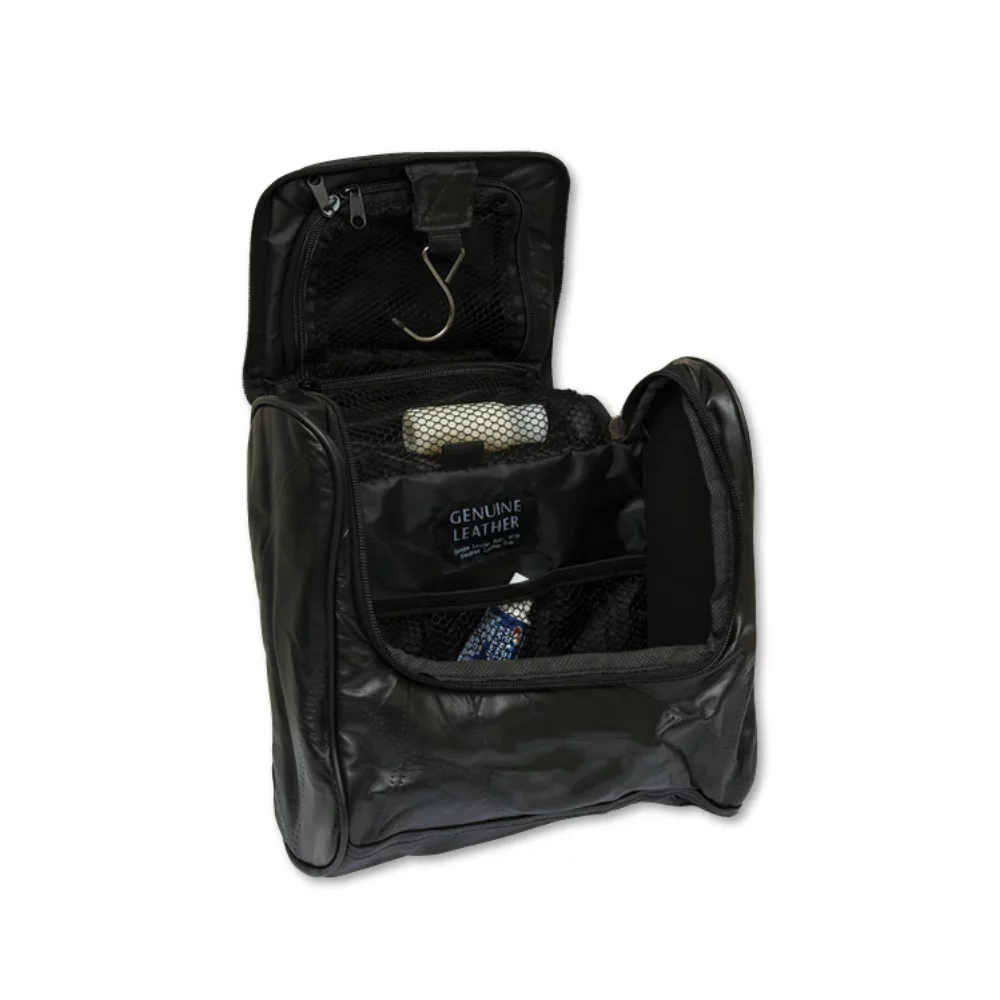 Trousse de voyage suspendue en cuir patch