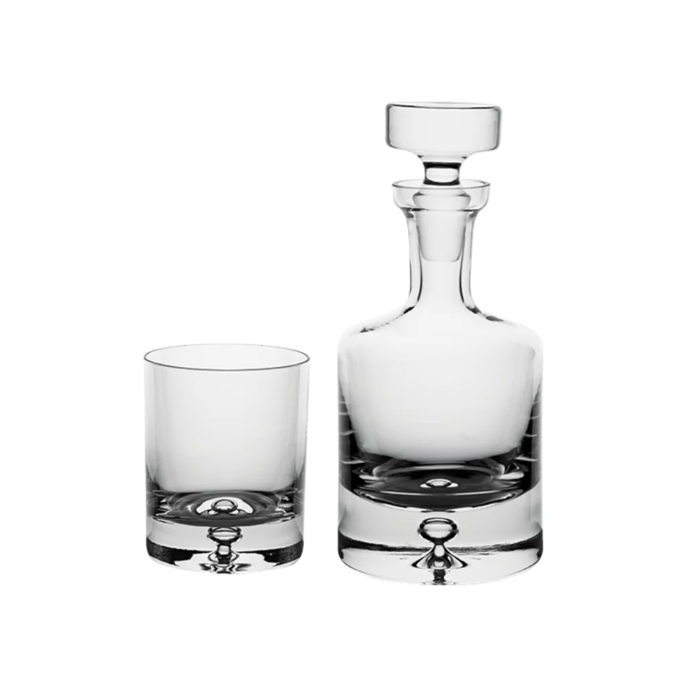 Saga 25 oz. Crystal Decanter & 2 DOF glasses