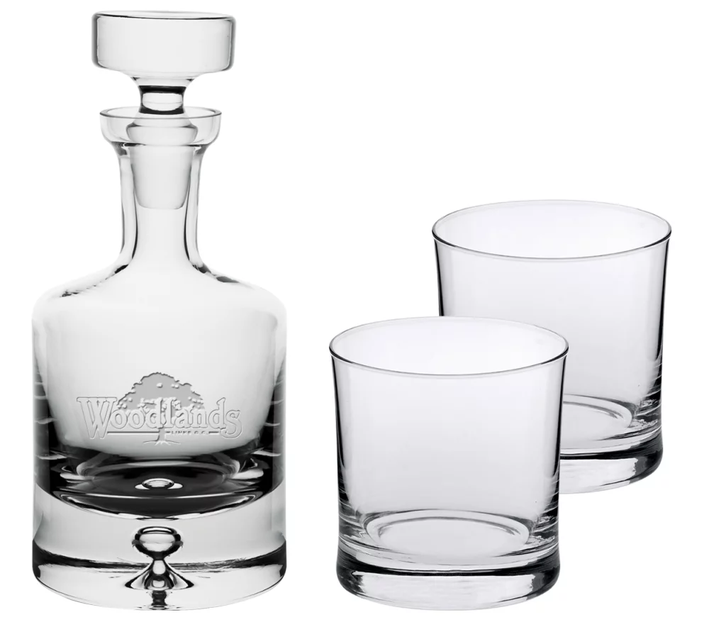 Saga 25 oz. Carafe en cristal et 2 verres DOF