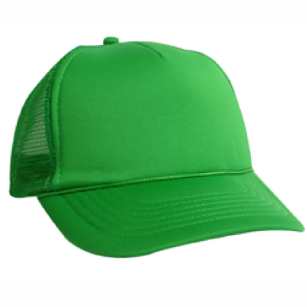 Casquette de camionneur en maille de polyfoam à 5 panneaux avec visière plate