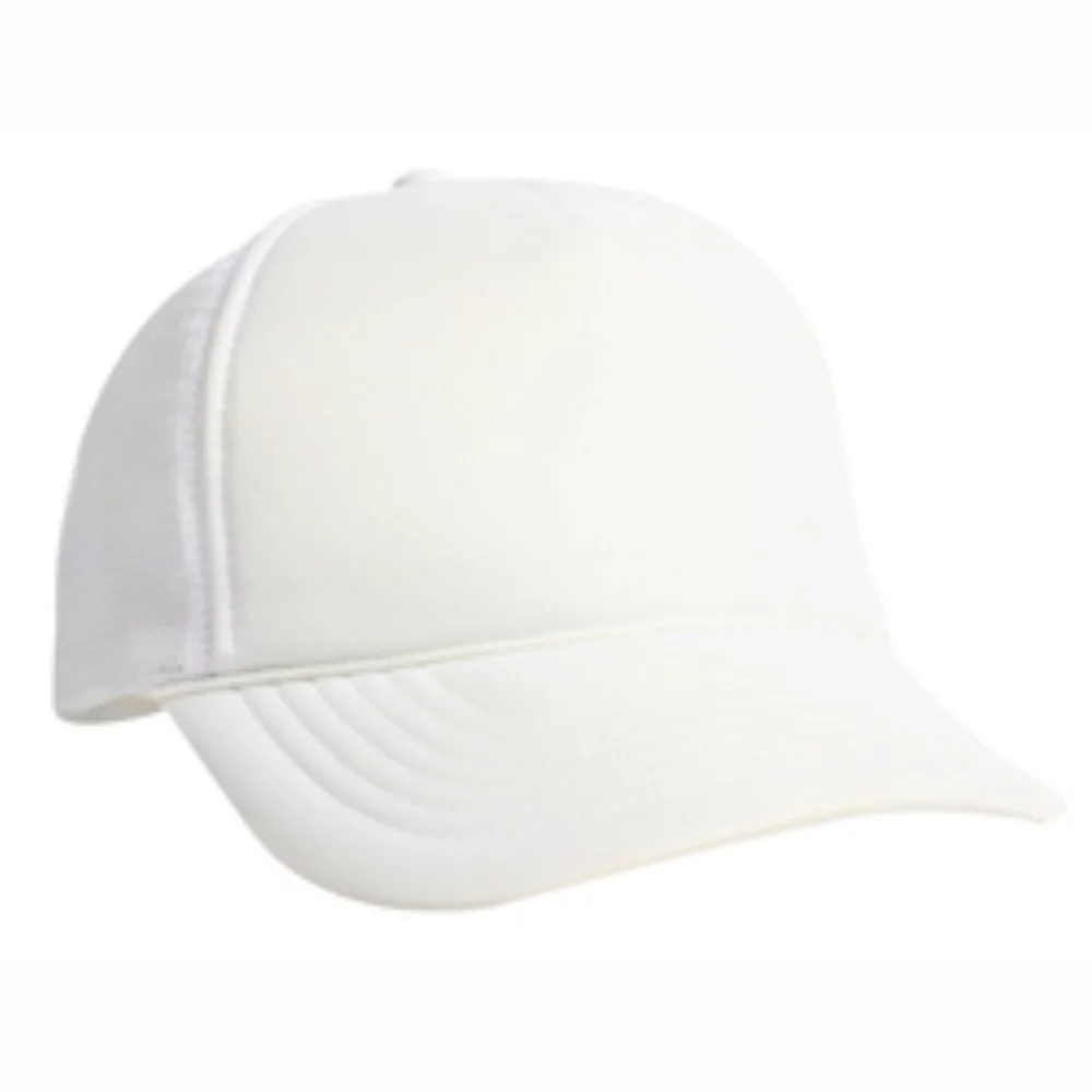 Casquette de camionneur en maille de polyfoam à 5 panneaux avec visière plate