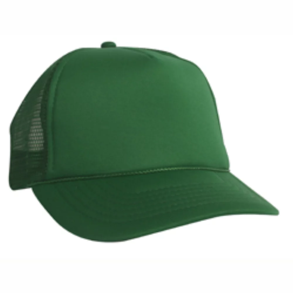 Casquette de camionneur en maille de polyfoam à 5 panneaux avec visière plate
