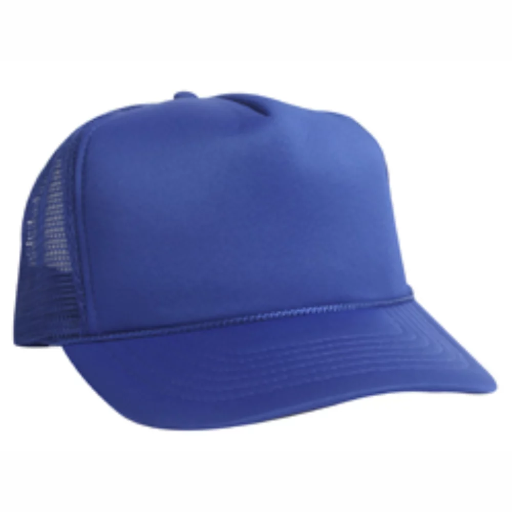 Casquette de camionneur en maille de polyfoam à 5 panneaux avec visière plate