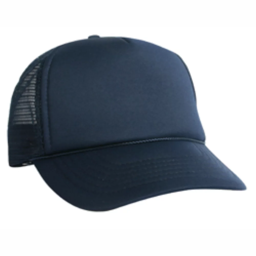 Casquette de camionneur en maille de polyfoam à 5 panneaux avec visière plate