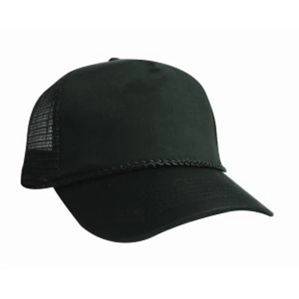 Casquette de camionneur en twill à 5 panneaux en maille