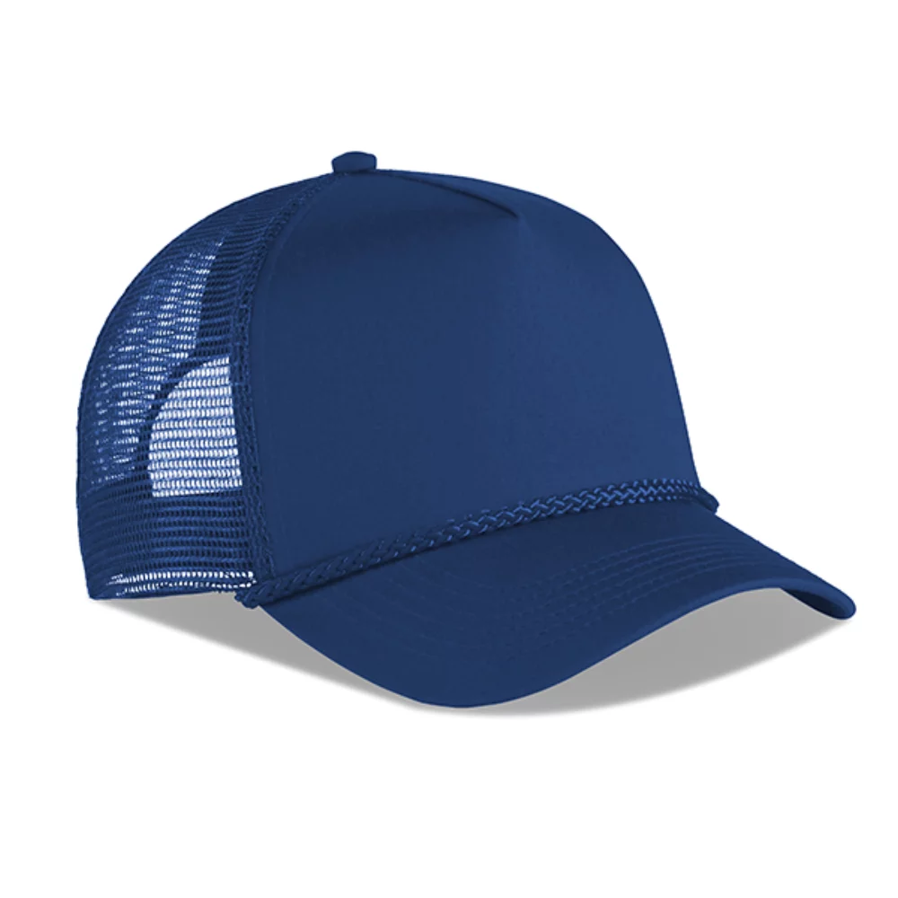 Casquette de camionneur en twill à 5 panneaux en maille