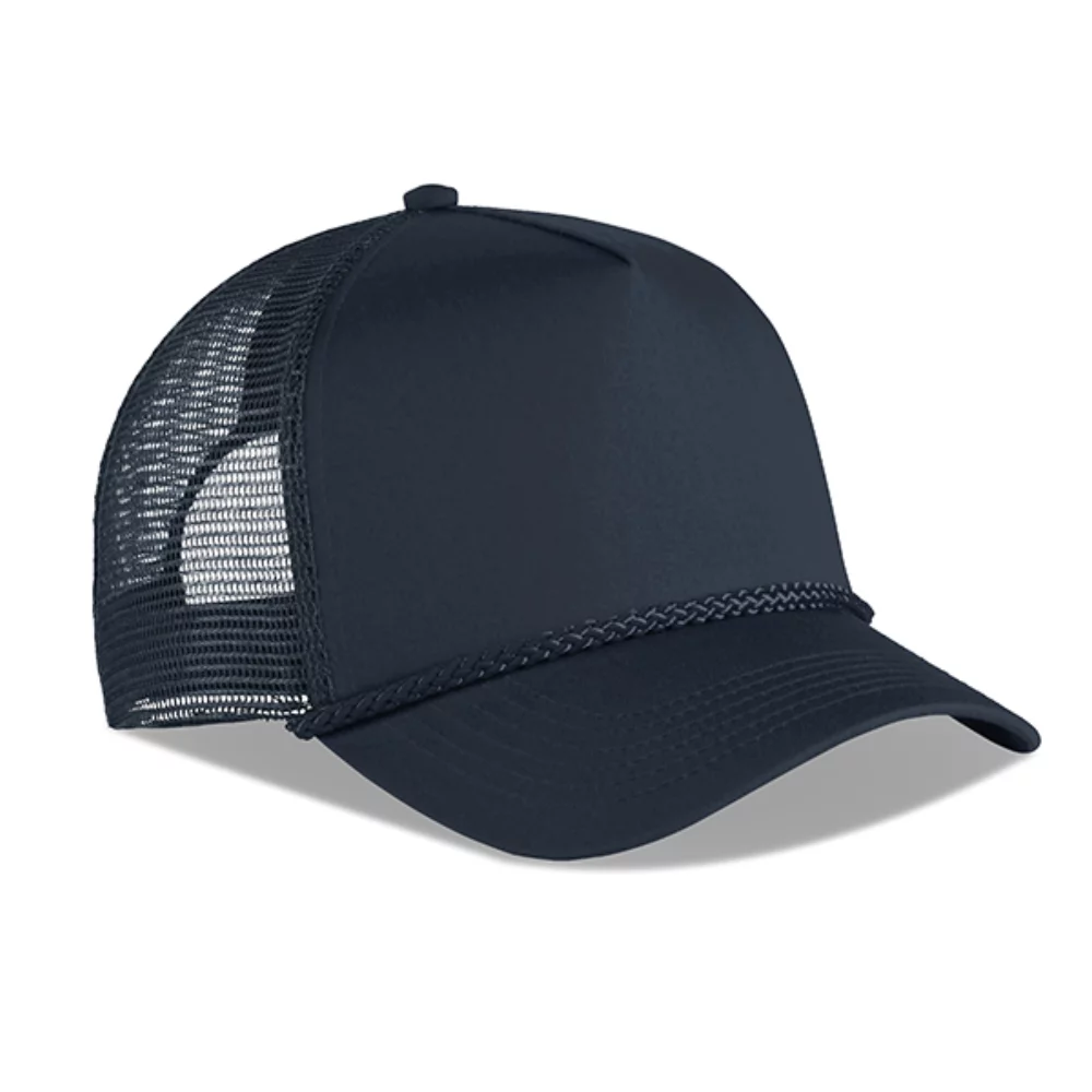 Casquette de camionneur en twill à 5 panneaux en maille