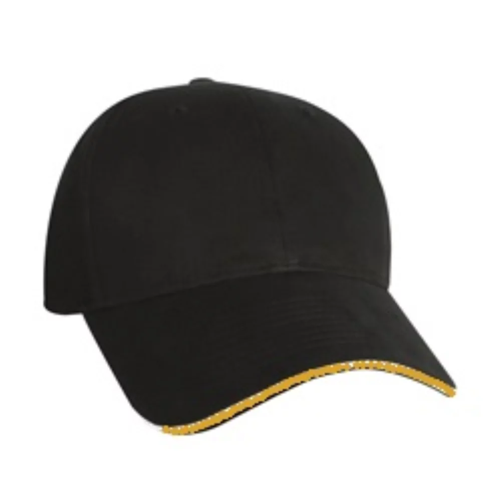 Casquette sandwich en sergé de coton brossé de poids moyen fabriquée.