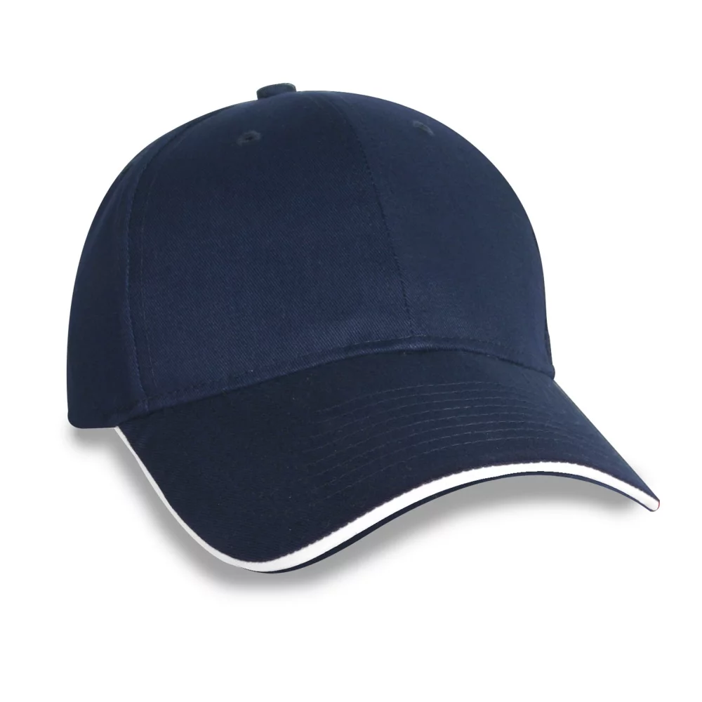 Casquette sandwich en sergé de coton brossé de poids moyen fabriquée.