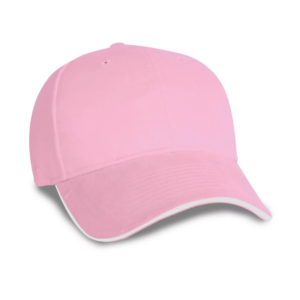 Casquette sandwich en sergé de coton brossé de poids moyen fabriquée.