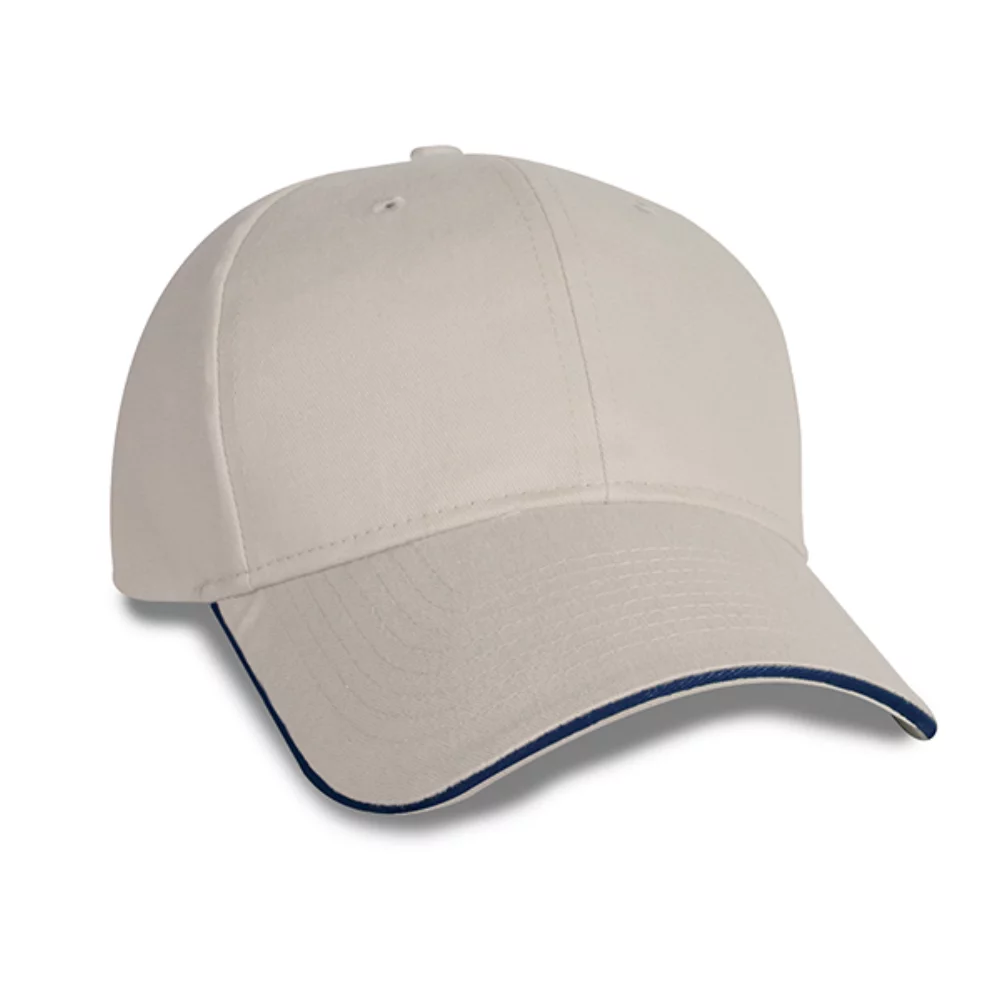 Casquette sandwich en sergé de coton brossé de poids moyen fabriquée.