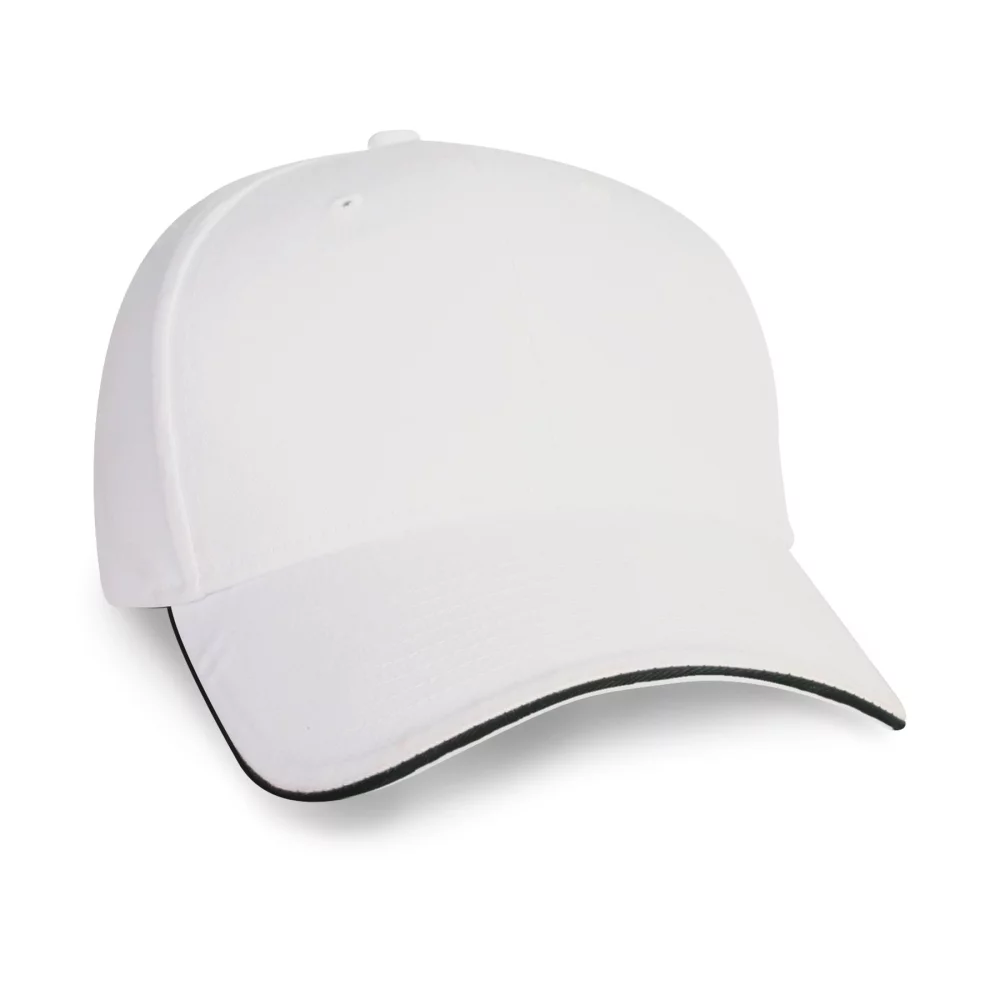 Casquette sandwich en sergé de coton brossé de poids moyen fabriquée.