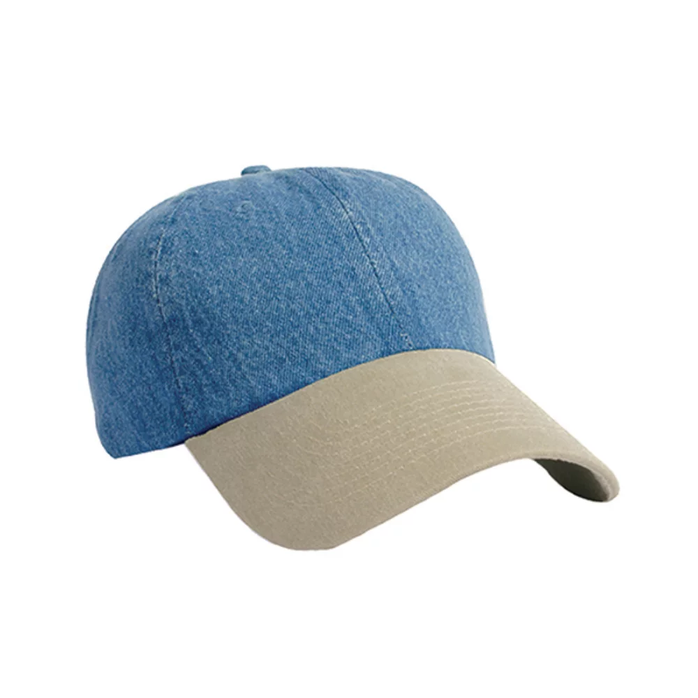 Casquette en denim lavé non structurée