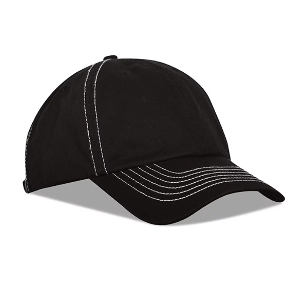 Casquette à coutures sellier non construites et lavées à l'enzyme