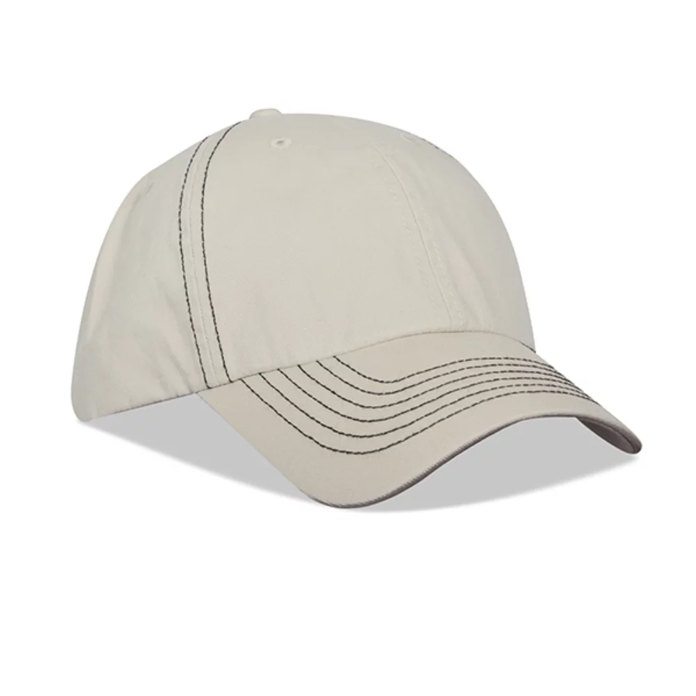 Casquette à coutures sellier non construites et lavées à l'enzyme
