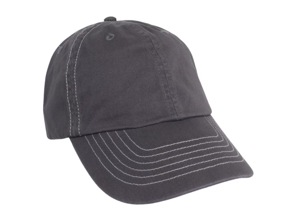 Casquette à coutures sellier non construites et lavées à l'enzyme