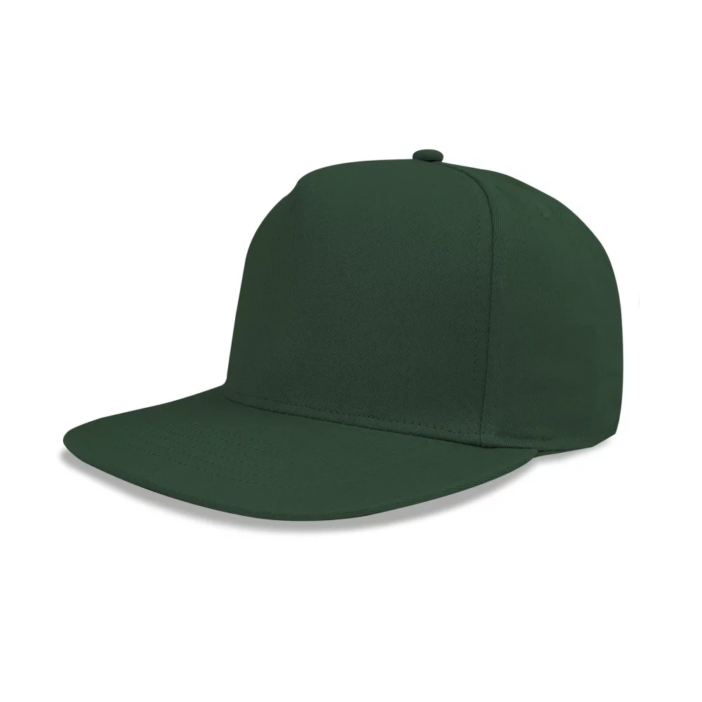 Casquette plate en sergé de coton de luxe à 5 panneaux construits